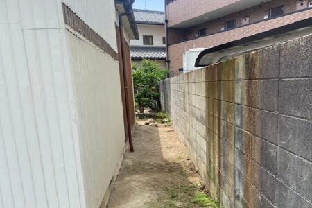 愛知県名古屋市の小屋の被災の撤去後