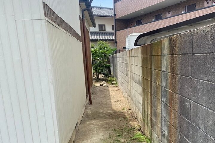 愛知県名古屋市の小屋の被災の撤去後