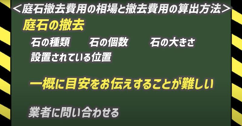 庭石の撤去費用の算出方法