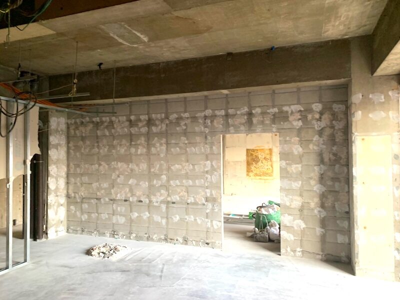 GL工法の壁撤去後