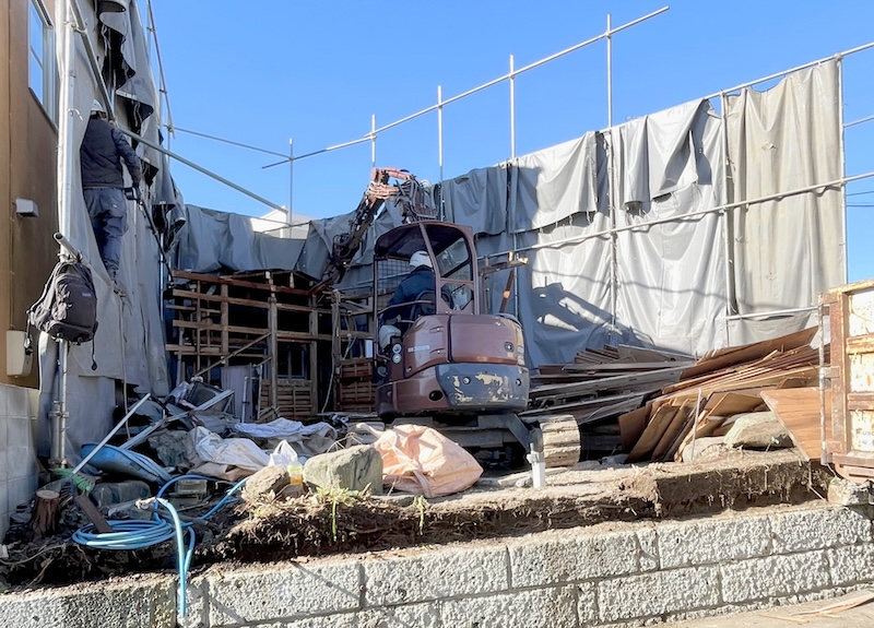 建屋解体風景