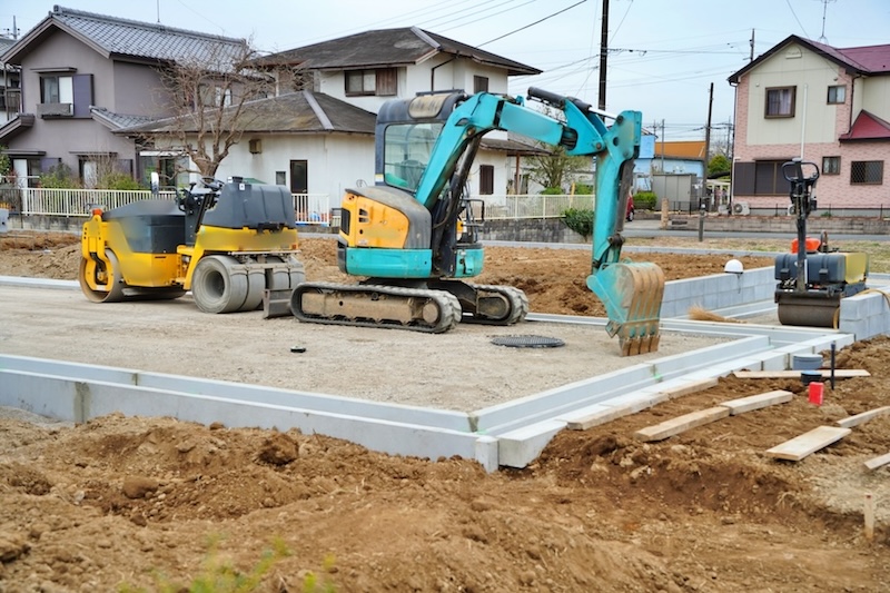 一時的な土の仮置き